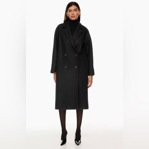 Aritzia Babaton Slouch Coat - Black Size Medium